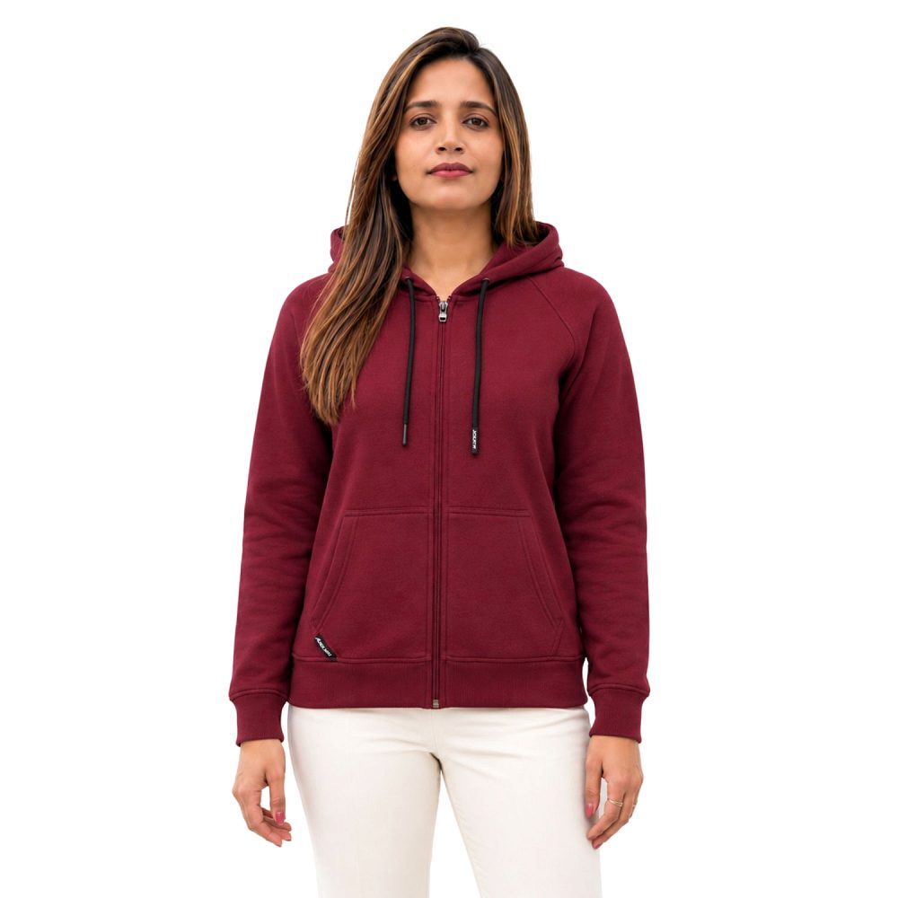 Boldfit Women’s Zip Hoodie – Soft Winter Fleece Jacket with Kangaroo Pocket