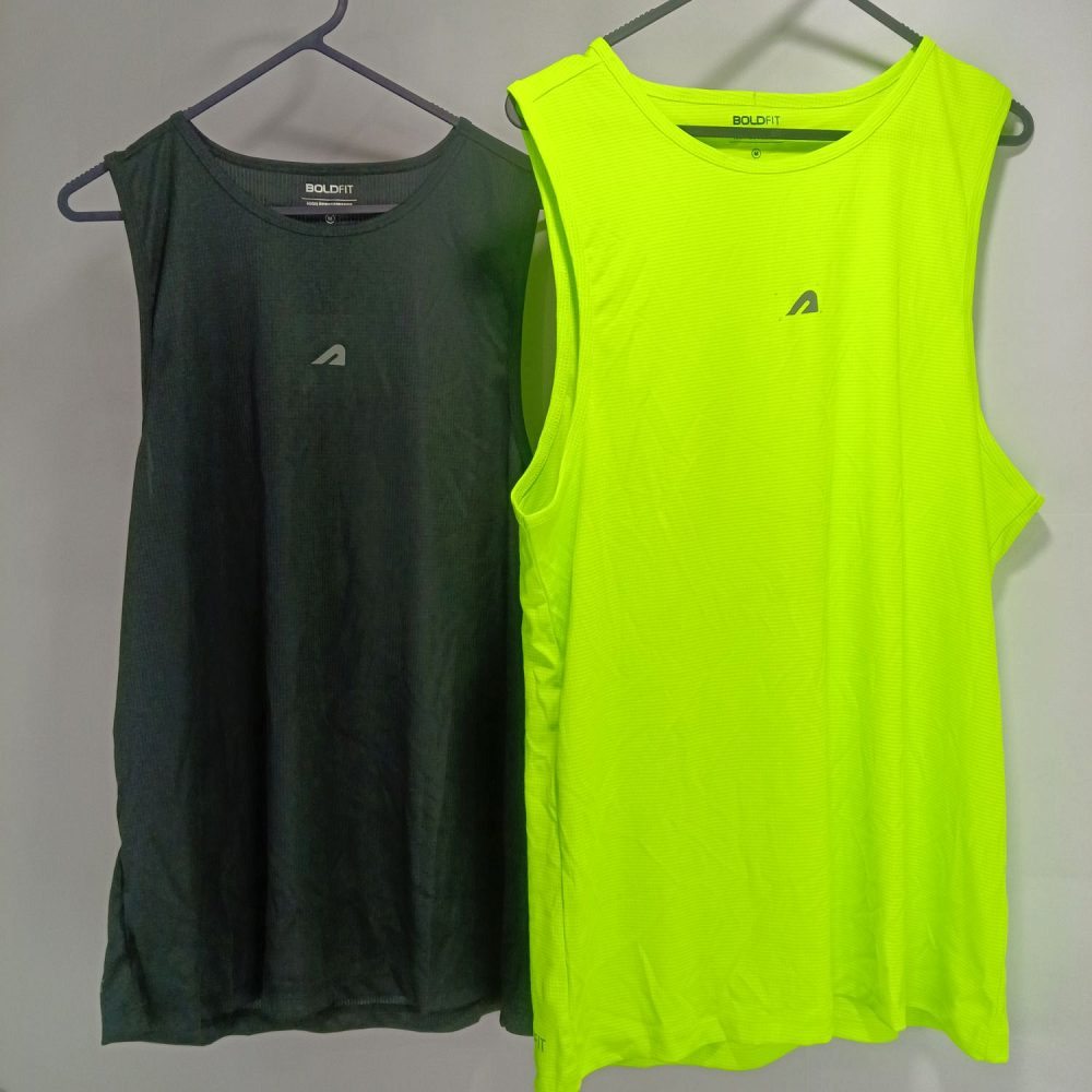 Boldfit Men’s Regular Fit Gym Vest Combo Pack of 2 – Sleeveless Sports Sando