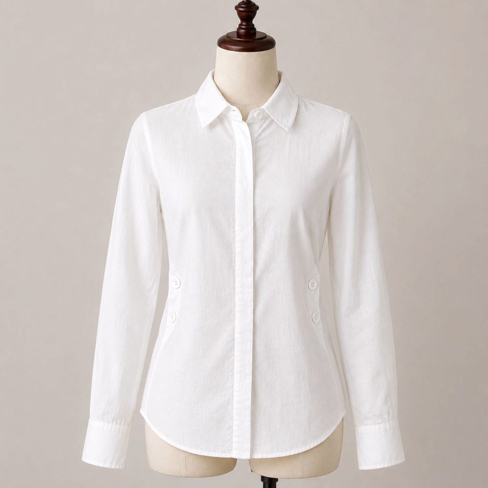 VERO MODA Women’s Solid White Regular Fit Cotton Shirt