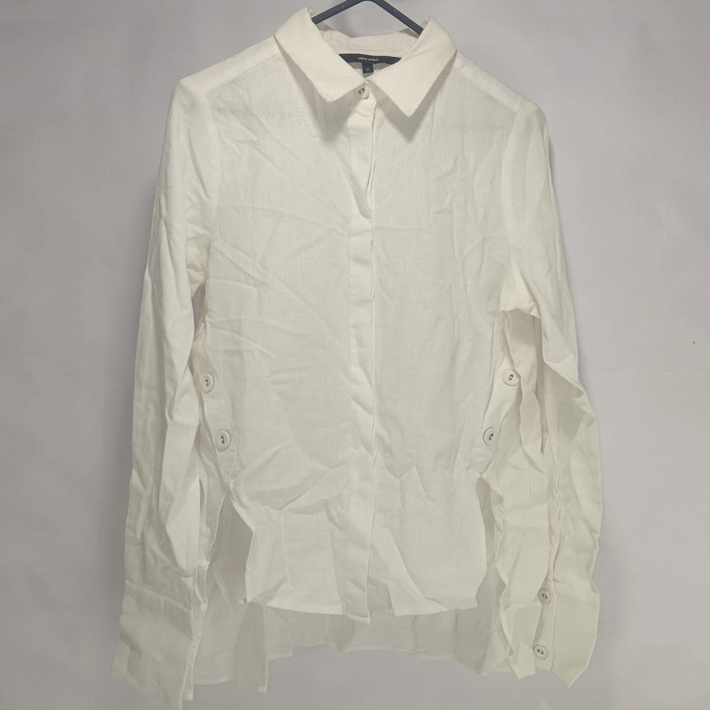 VERO MODA Women’s Solid White Regular Fit Cotton Shirt
