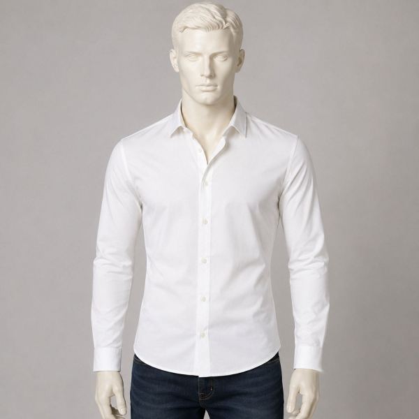 Jack & Jones Men’s Slim Fit Cotton Shirt – White