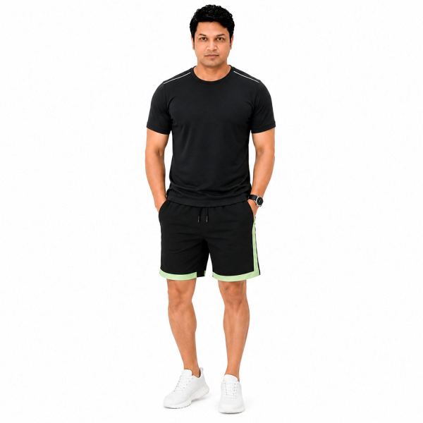 Boldfit Men’s Training Gym Shorts Combo Pack of 2 – Black & Grey