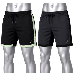 Boldfit Men’s Training Gym Shorts Combo Pack of 2 – Black & Grey