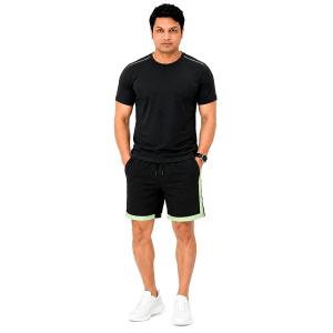 Boldfit Men’s Training Gym Shorts Combo Pack of 2 – Black & Grey