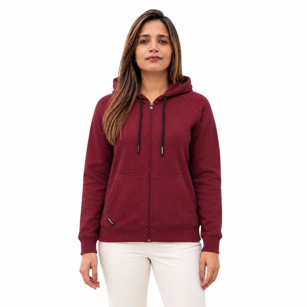 Boldfit Women’s Zip Hoodie – Soft Winter Fleece Jacket with Kangaroo Pocket